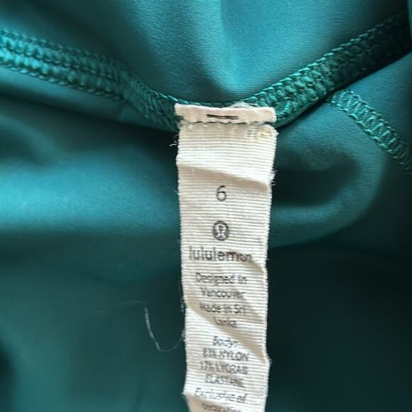 Lululemon Wunder Under High Rise 25" Leggings Size 6 Emerald Green Nulux Fabric - Picture 4 of 7